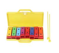 ZLXCAOB Campanas resonadoras coloridas de 8 notas con estuche Placas extraíbles Estuche de plástico Mazo de percusión Instrumento Juguete musical para niños adultos