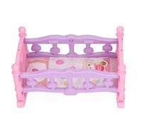 ZLXCAOB Casa de muñecas a Escala 1:12, Cama para bebé, Caja Fuerte, Lindos Muebles en Miniatura, Accesorios para casa de muñecas, Cuna para Dormitorio L