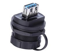 ZLXCAOB Conector USB Impermeable con Aislante de Cobre PA66, USB 3.0 Doble Hembra + Cubierta Antipolvo