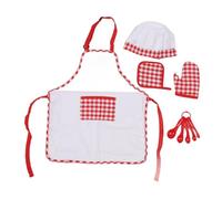 ZLXCAOB Conjunto de disfraz de chef para niños, delantal con correa ajustable, gorro de chef, conjunto de chef para cocinar y hornear para niñas pequeñas
