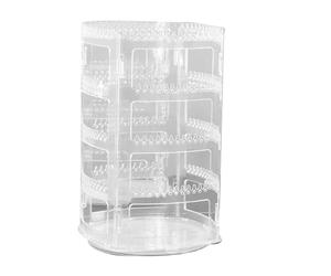 ZLXCAOB Estante de presentación de joyería, Organizador Giratorio Multifuncional de plástico para Pendientes, Collar con Clip