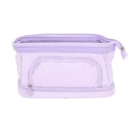 ZLXCAOB Estuche para lápices multifunción, doble capa, gran capacidad, portátil, con doble cremallera, para la escuela, oficina, universidad