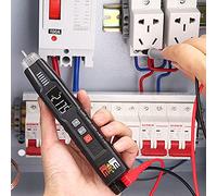 ZLXCAOB HABOTEST HT122 Multímetros digitales tipo bolígrafo Multímetro de mano inteligente Pantalla LCD True RMS 4000 recuentos Medidor NCV Voltímetro Probador de pluma