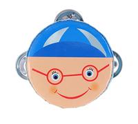 ZLXCAOB Instrumento de percusión Instrumento de enseñanza de música de pandereta de percusión colorida universal de 4 pulgadas con 3 pares de campanas de metal (chico de 4 pulgadas)