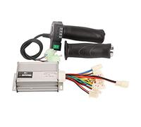 ZLXCAOB Juego de controlador de motor cepillado Carcasa de aleación de aluminio Mango de goma 36V 1000W Mango de agarre giratorio del acelerador de 4 velocidades para bicicleta