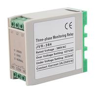 ZLXCAOB JVR-384 Protector contra sobretensión y subtensión, relé de monitoreo de fuente de alimentación trifásica de 380 VCA