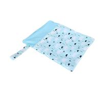 ZLXCAOB Patrón de dibujos animados Bolsa de pañales para bebés con doble cremallera Bolsa de almacenamiento de pañales reutilizable portátil