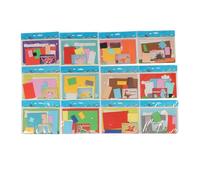 ZLXCAOB Pegatina de espuma 3D EVA Juguete educativo Art Craft Kit DIY Adhesivo de espuma de dibujos animados Juego de rompecabezas para niños pequeños (El mundo de los dinosaurios)