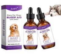 ZLXFT Las Gotas de Melatonina para Mascotas,2pcs Ayuda para El Sueño de Perros,Cachorro Ayuda Sueño,Ayuda para Dormir de Cachorros,Melatonin for Pets,Calmante para Cachorros,60ml