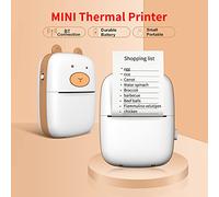 ZLXHDL Mini Pocket Photo Impresora Portable Máquina de impresión térmica móvil portátil Todo en una conexión BT inalámbrica de 203dpi para la Imagen de artesanía de Bricolaje de (Blanco)