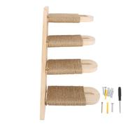 ZLXHDL Wall Mounted Cat Climbing Shelves 3 Tier Reversible Cat Stairway For Perching, Climbing and Playtime Space Saving Cat Furniture For Indoor Cats (4 Layers)