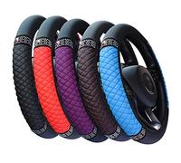 ZLxsmy Piel con Diamantes Fundas de Volante de Coche para Toyota CHR/CHR EV/Handlander/Yaris/Verso,Funda de Volante de Microfibra Suave,Deluxe Durable,C
