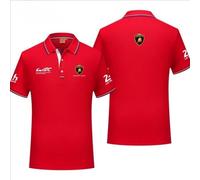 ZLXYBF66 Camisetas de Coches para Lamborghini, el Material es Delicado con la Piel y Suave,Red-M