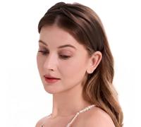 ZLYC Diadema de seda de morera para mujer (café monocromo), talla única