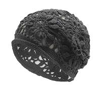 ZLYC - Gorro Holgado de algodón para Mujer, Hecho a Mano, de Punto para Verano, con Calavera, Talla única