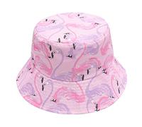 ZLYC Sombrero de pescador de lona con estampado geométrico tribal de graffiti para mujer, Rosa flamenco, Talla única