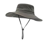 ZLYC Sombrero de Sol de Camuflaje para Hombre, Sombrero de Safari, Sombrero de Malla para Exterior, Boonie Hat, Talla única