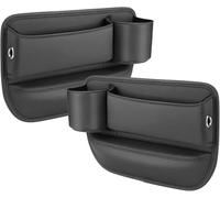 ZLYFCL 2 Piezas Organizador Coche Asiento para Porsche Cayman 2006 2007 2008 2009 2010 2011 with Bose, Cuero Accesorios Multifunctional Seat Organizer Caja Almacenamiento Lateral,Black