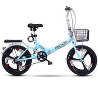 ZLYJ Bicicleta Plegable Frenos De Disco De Cambio Bicicleta Pequeña Adecuado para Caminos De Montaña Y Caminos De Lluvia Y Nieve Aleación De Aluminio Bicicleta Plegable 20 Pulgadas A,20 in