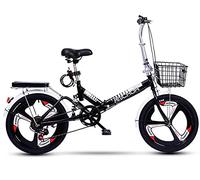 ZLYJ Bicicleta Plegable Frenos De Disco De Cambio Bicicleta Pequeña Adecuado para Caminos De Montaña Y Caminos De Lluvia Y Nieve Aleación De Aluminio Bicicleta Plegable 20 Pulgadas D,20 in