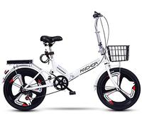 ZLYJ Bicicleta Plegable Frenos De Disco De Cambio Bicicleta Pequeña Adecuado para Caminos De Montaña Y Caminos De Lluvia Y Nieve Aleación De Aluminio Bicicleta Plegable 20 Pulgadas C,20 in
