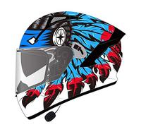 ZLYJ Casco De Motocicleta Bluetooth Casco Integral Casco De Scooter Casco Protector con Visera De Sol HD Casco Abatible Certificado ECE para Mujeres Hombres Adultos A,XXXL(64-65cm)
