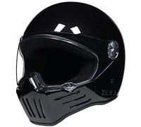 ZLYJ Casco Integral Vintage para Motocicleta, Moto Scooter Retro Clásico Crash Carreras Rally Touring Casco Aprobado por La ECE J,Medium