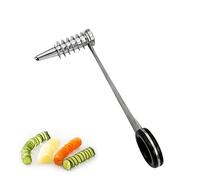 ZMaglorian Cortador en espiral de acero inoxidable, cortador de verduras para espirales creativas: ideal para pepinos, zanahorias, calabacines, manzanas y patatas.