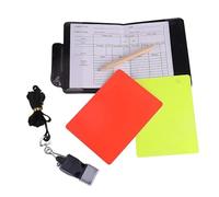 ZMaglorian Kit de Árbitro de Fútbol Completo, Cartas Rojas & Amarillas en avec Silbato à Cordon, Double Pince & Carnet de Score de Poche, Pour Matchs de Fútbol et Activités Sportives Scolaires