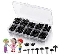 ZMaglorian Kit de Ojos amigurumi y Nariz con Arandelas - 1000 Piezas 3-8 mm para Crochet, Ojos de Seguridad para amigurumi, Manualidades muñecos Ganchillo y Peluches