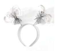 ZMaglorian nastri per capelli in seta per parrucche, scintillanti nastri per capelli in argento, Prom Disco Party, Mardi Gras e accessori per capelli di Carnevale, bambini Accessori per capelli