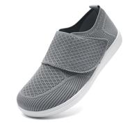 ZMBCYG Zapatos para diabéticos para hombre, ortopédicos, anchos, sin cordones, para caminar, linfedema, neuropatía, pies hinchados, pies descalzos, sin caída, antideslizantes, cómodos, transpirables