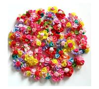 ZMCGNO 10 uds./20 ./30 Lazos for el Pelo de Mascotas Varios Estilos, Bandas Goma con Lazos Diamantes, Suministros for Cuidado Perros(Mix colour-02,10pcs)