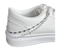 ZMCGNO 2 piezas de cadena de perlas de metal de doble capa for zapatos, zapatillas creativas, cadenas de joyería, hebillas for zapatos de moda, accesorios