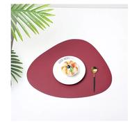 ZMCGNO 3pcs PU Waterproof Oilproof Dinner Table Placemats Non Slip Heat Resistance Washable Mats Cup Coasters for Kitchen Decor(LFH,41cmx34cm)