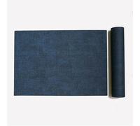 ZMCGNO 3pcs Waterproof Oilproof Placemats Non Slip Heat Resistance Washable Table Mats Cup Coasters Kitchen Water Uptake Dinner(Dark Blue)