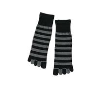 ZMCGNO 5 Pares De Calcetines De 5 Dedos For Hombre, Calcetines Deportivos Clásicos De Algodón Con Rayas Blancas Y Negras Que Absorben El Sudor, Punta Dividida De Cinco Dedos(Color4)