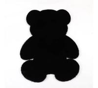 ZMCGNO Alfombra con Forma Irregular de Oso Animal, Alfombra for Sala Estar, Dormitorio, Entrada, for(Black Bear,60cmx80cm)