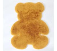 ZMCGNO Alfombra con Forma Irregular de Oso Animal, Alfombra for Sala Estar, Dormitorio, Entrada, for(Golden Bear,75cmx105cm)