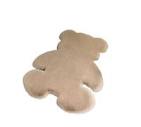 ZMCGNO Alfombra con Forma Irregular de Oso Animal, Alfombra for Sala Estar, Dormitorio, Entrada, for(Khaki Bear,45cmx60cm)