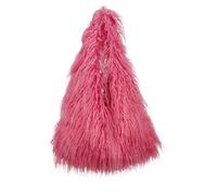 ZMCGNO Bolsos de hombro felpa for mujer, bolso tipo cubo con cordón for niñas, mano peludo a la moda for(Plum)