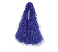 ZMCGNO Bolsos de hombro felpa for mujer, bolso tipo cubo con cordón for niñas, mano peludo a la moda for(BLUE)