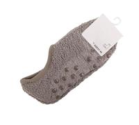 ZMCGNO Calcetines antideslizantes transpirables de invierno for mujer, calcetines cálidos lana for el hogar, tobilleros con huella Color caramelo felpa for interiores(Coffee-2)