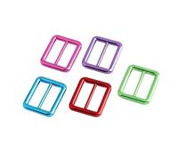 ZMCGNO Correa de hombro for bolso, cinturón ajustador deslizante, correa for mochila, hebilla deslizante plana de tres vías, accesorios de Hardware artesanal DIY, 5 uds.(Blue)