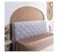 ZMCGNO Cubierta de cabecera Acolchada Terciopelo y Grueso Lujo, Cubierta Cabeza Cama Felpa Corta con Todo Incluido, Respaldo Color sólido(Light Gray,W190 x H70cm)