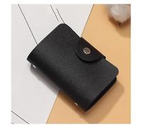 ZMCGNO Estuche for Tarjetas de 24 Ranuras, Sencillo, de Color sólido, for Mujer y Hombre, for Tarjetas de crédito y de identificación.(Black)
