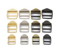 ZMCGNO Hebilla de Metal for mochila, cierre ajustable, correa for bolso, cinturón, anillos tri-deslizantes, gancho, accesorios de ropa DIY, 2/5 Uds., 20/25/31/38mm(Gold,20mm-5Pcs)
