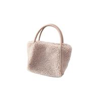 ZMCGNO Lindo bolso de hombro lana, mano, cruzado, cubo felpa, gran capacidad(Khaki)