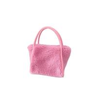 ZMCGNO Lindo bolso de hombro lana, mano, cruzado, cubo felpa, gran capacidad(Rose red)