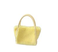 ZMCGNO Lindo bolso de hombro lana, mano, cruzado, cubo felpa, gran capacidad(Yellow)